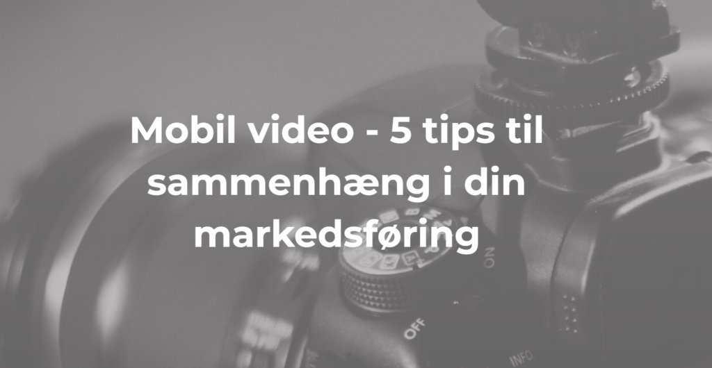 Billede af opgaven - mobil video inden på melaniehansen.dk