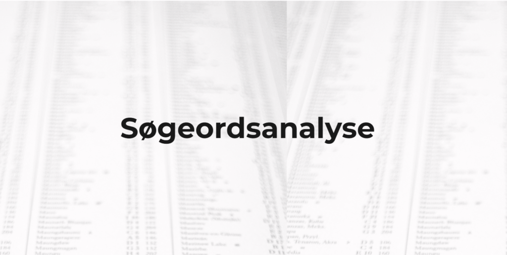 Billede af opgaven søgeordsanalyse inden på melaniehansen.dk